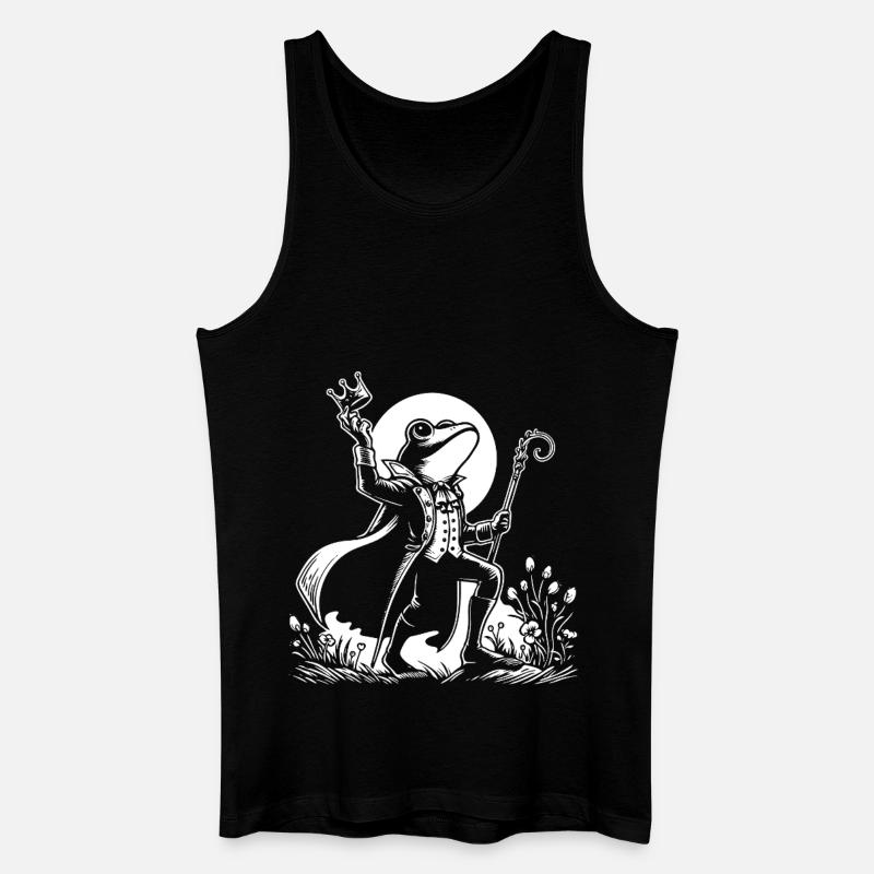 Froschkönig – Märchenhaftes Design - Männer Bio Tank Top - Schwarz
