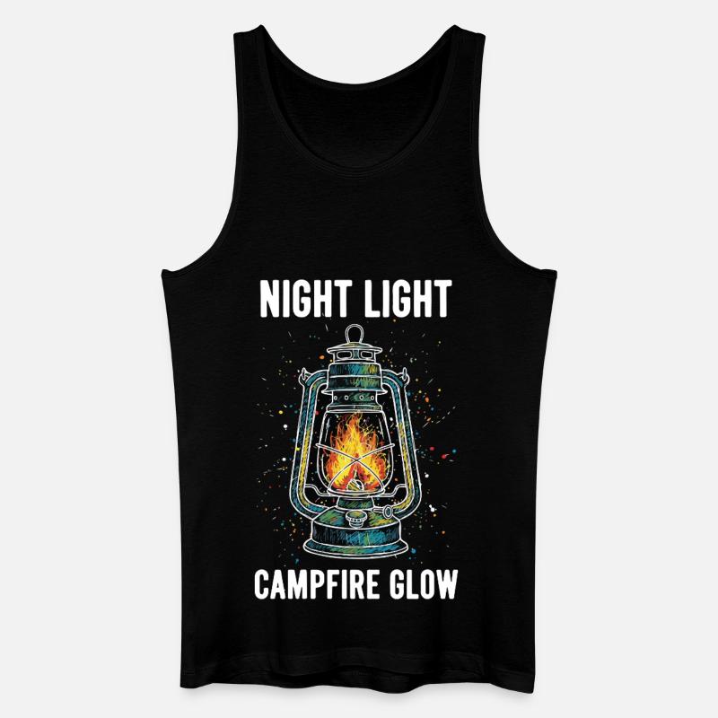 Night Light Campfire Glow Lantern - Men’s Organic Tank Top - black