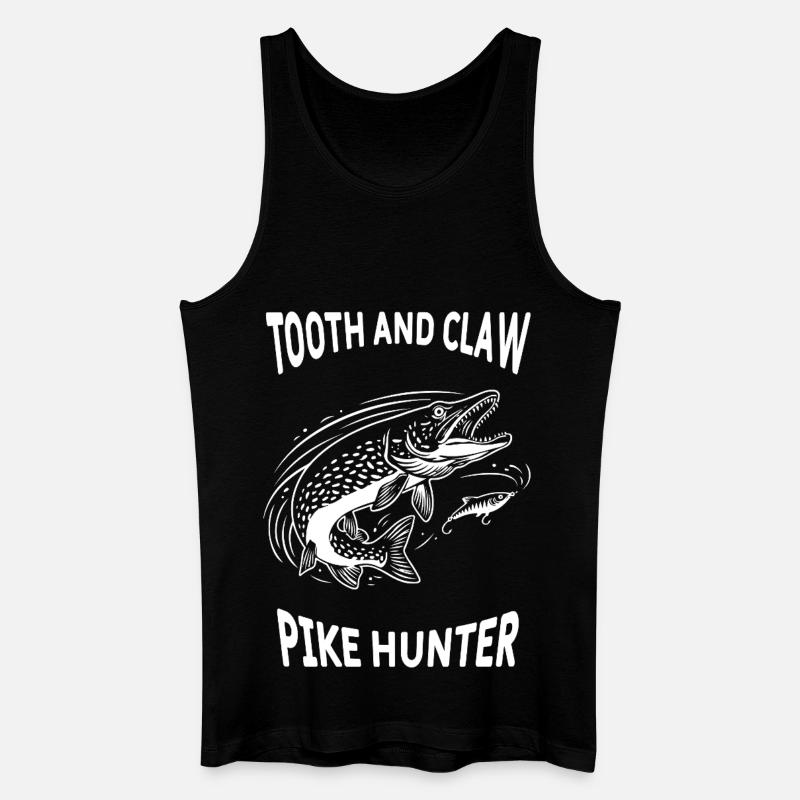 Hechtenfischen Hechtenjäger - Männer Bio Tank Top - Schwarz