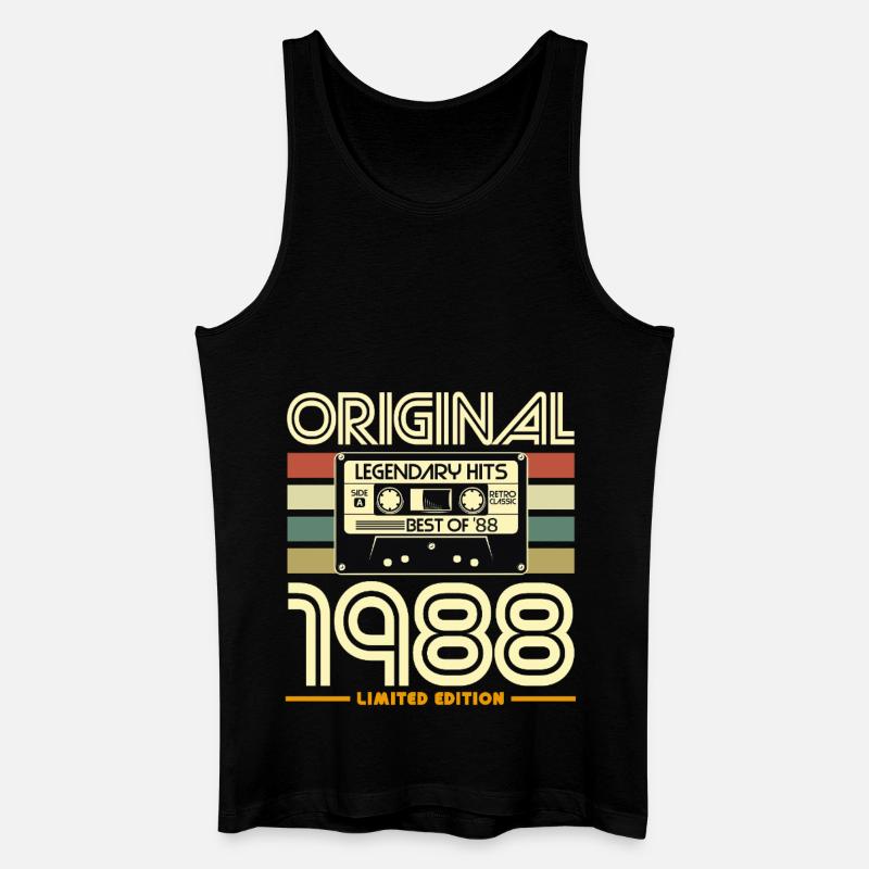 Originale Retro-Kassette von 1988 - Männer Bio Tank Top - Schwarz