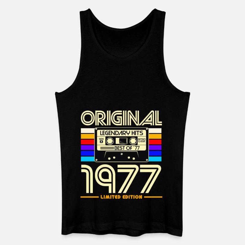 Originale Retro-Kassette von 1977 - Männer Bio Tank Top - Schwarz