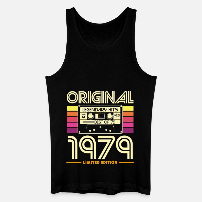 Originalkassette Retro von 1979 - Männer Bio Tank Top - Schwarz