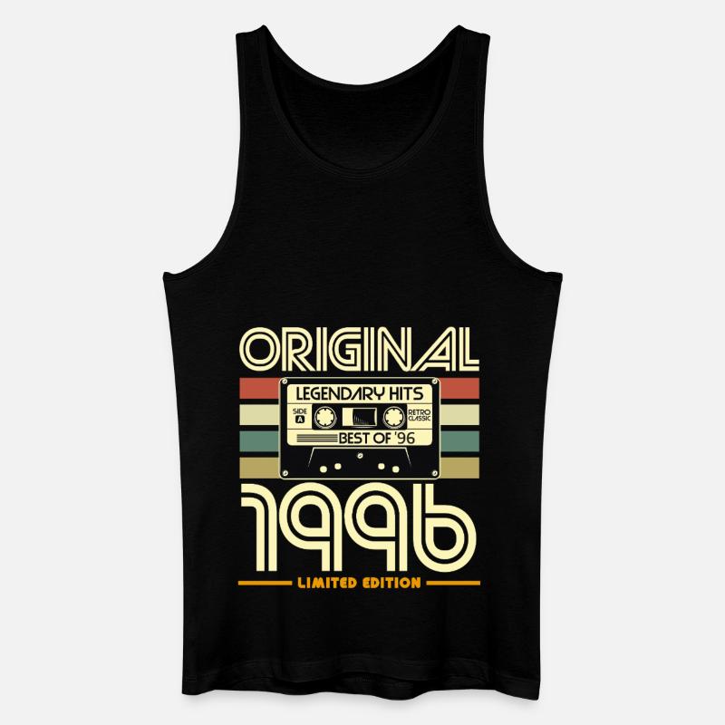 Originale Nostalgia-Kassette von 1996 - Männer Bio Tank Top - Schwarz