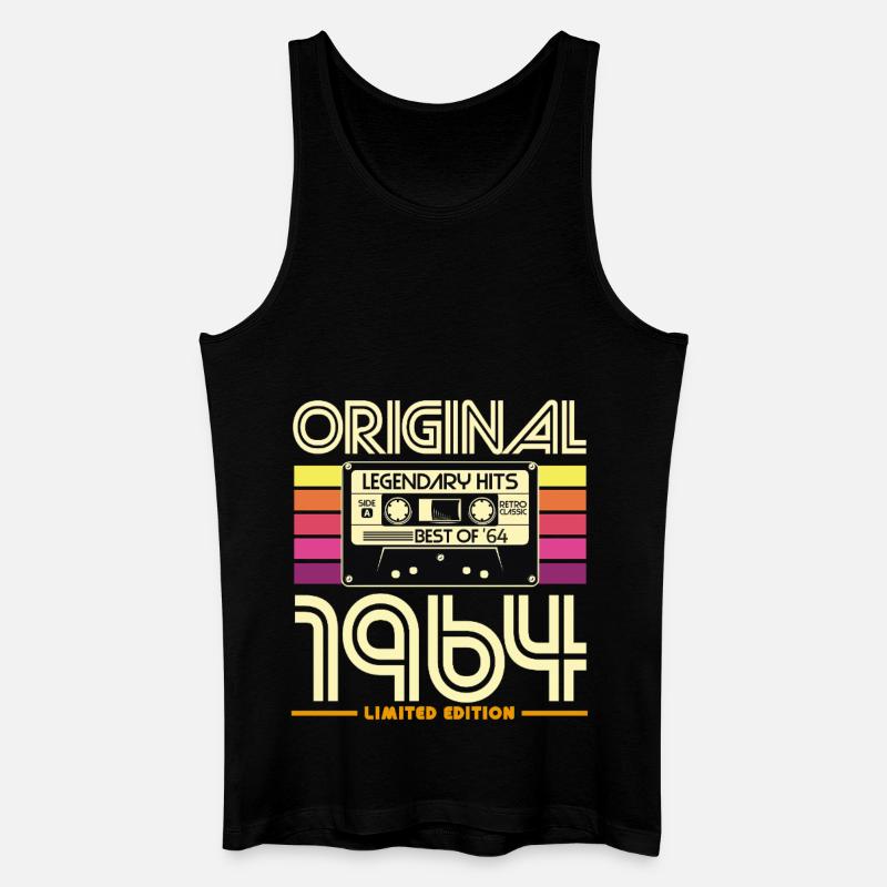 Originale Retro-Hits von 1964 - Männer Bio Tank Top - Schwarz