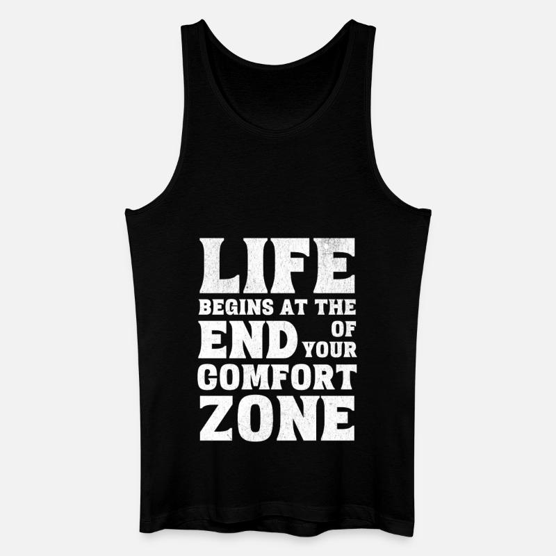 Komfortzone Statement Motivation Leben - Männer Bio Tank Top - Schwarz
