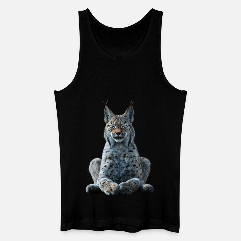 Luchs - Männer Bio Tank Top - Schwarz