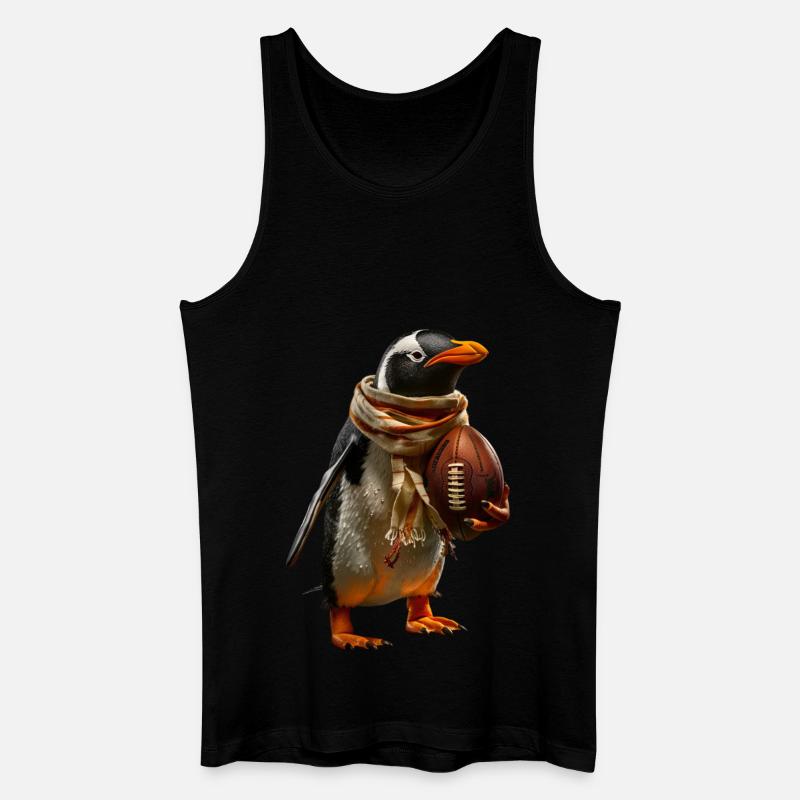 Pinguin - Männer Bio Tank Top - Schwarz