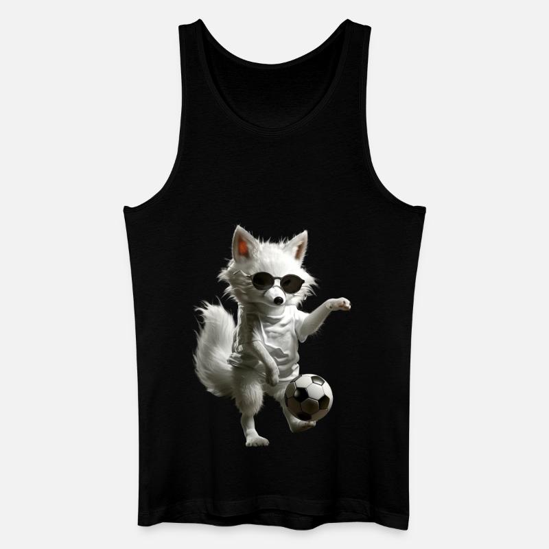 Polarfuchs - Männer Bio Tank Top - Schwarz