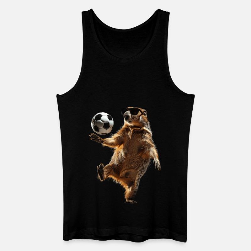 Murmeltier - Männer Bio Tank Top - Schwarz