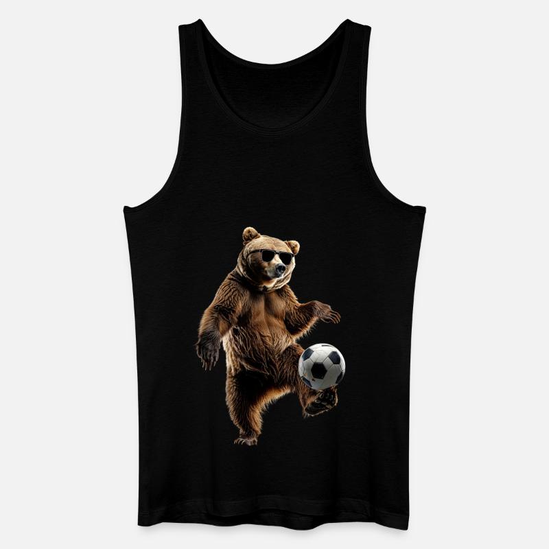 Grizzlybär - Männer Bio Tank Top - Schwarz