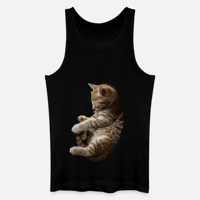 Katze - Männer Bio Tank Top - Schwarz