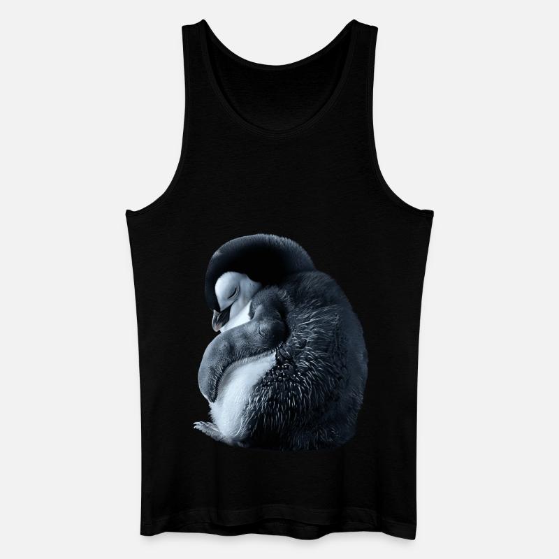 Pinguin - Männer Bio Tank Top - Schwarz