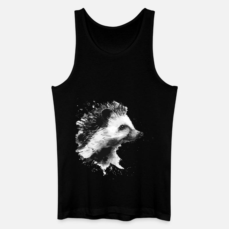 Igel - Männer Bio Tank Top - Schwarz