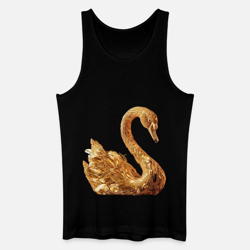 Schwan - Männer Bio Tank Top - Schwarz