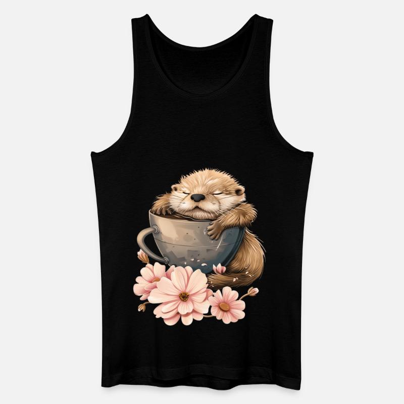 Otter - Männer Bio Tank Top - Schwarz