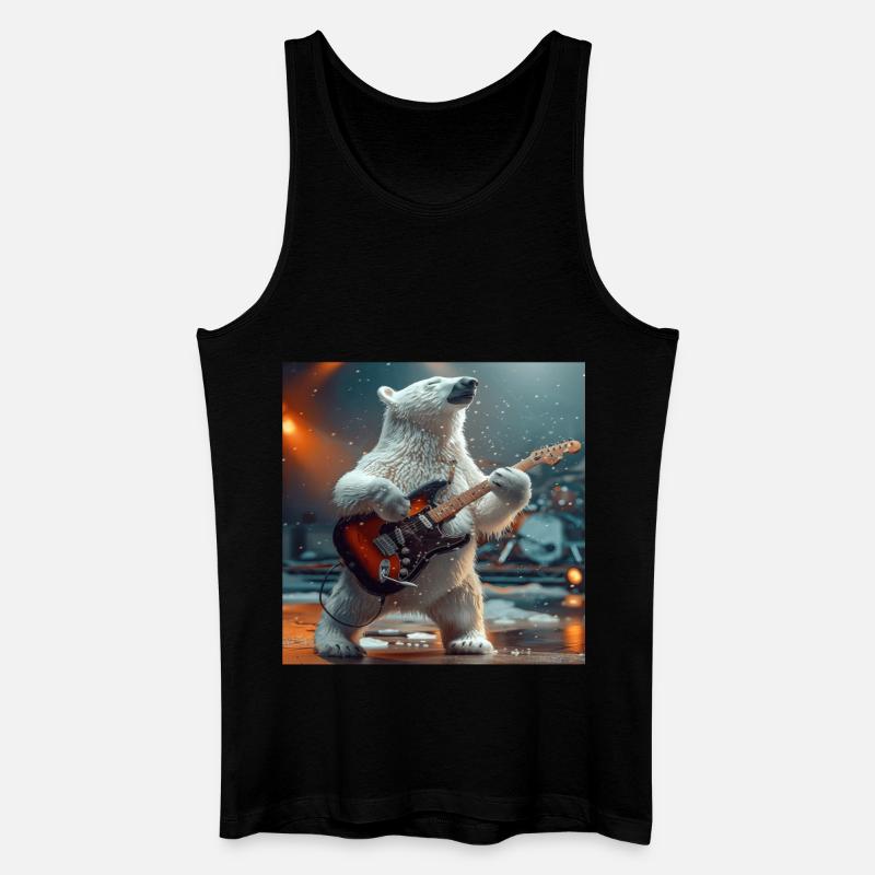 Eisbär - Männer Bio Tank Top - Schwarz