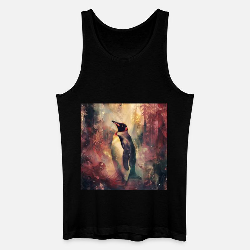 Pinguin - Männer Bio Tank Top - Schwarz