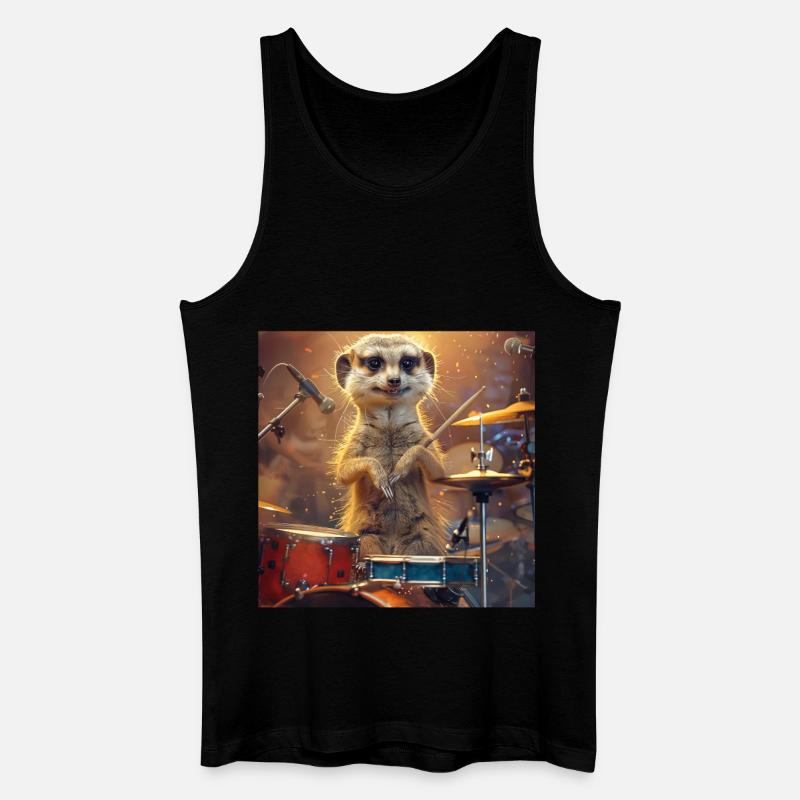 Erdmännchen - Männer Bio Tank Top - Schwarz