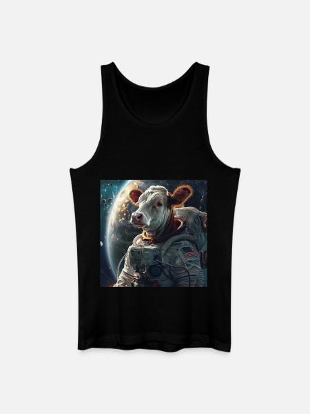 Kuh - Männer Bio Tank Top - Schwarz