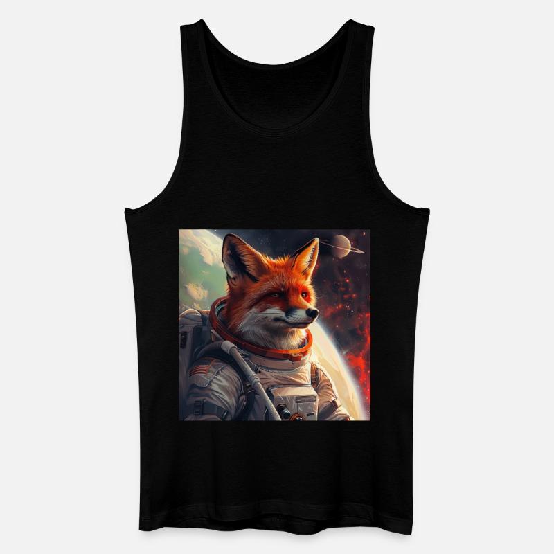 Fuchs - Männer Bio Tank Top - Schwarz