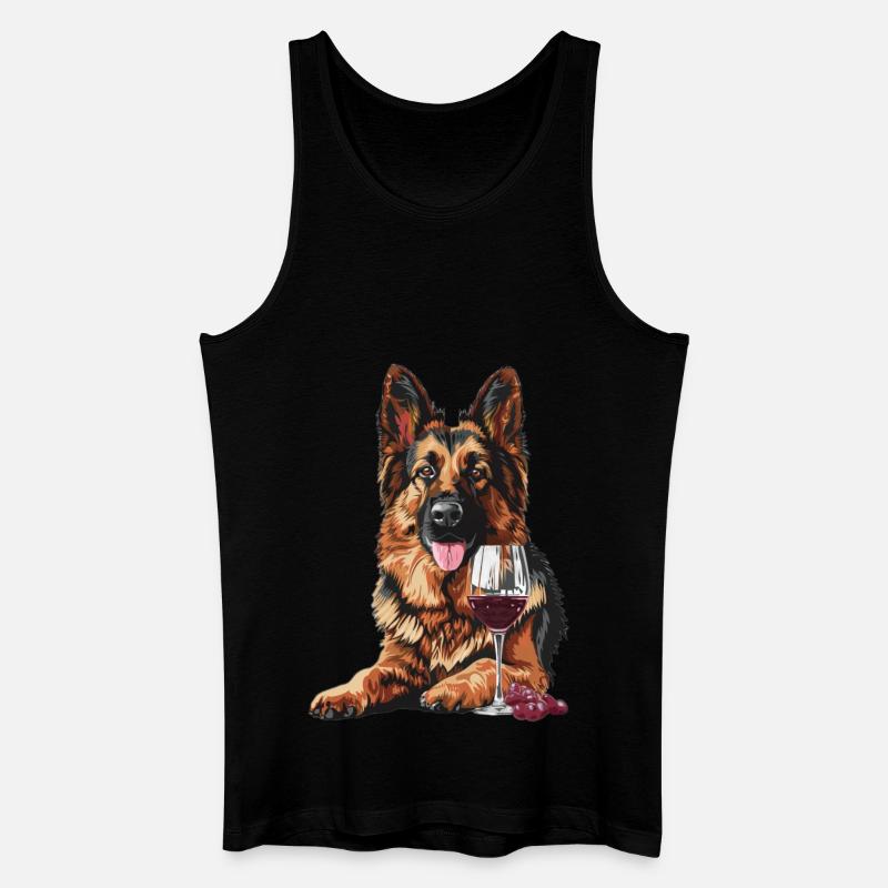 Deutscher Schäferhund - Männer Bio Tank Top - Schwarz