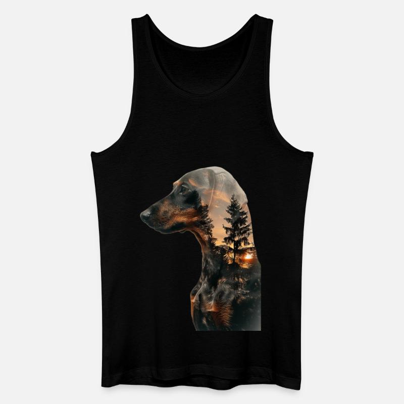 Dackel - Männer Bio Tank Top - Schwarz