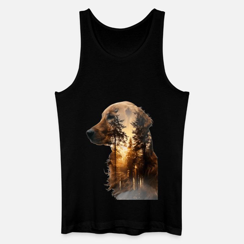 Golden Retriever - Männer Bio Tank Top - Schwarz