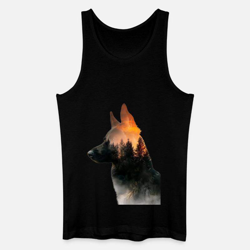 Deutscher Schäferhund - Männer Bio Tank Top - Schwarz
