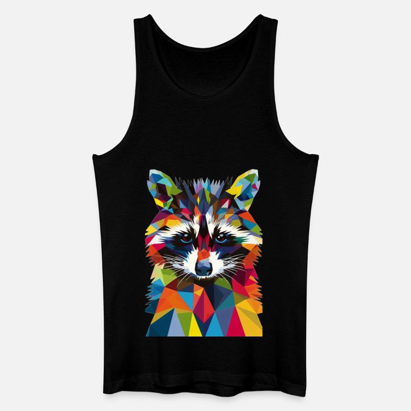 Waschbär - Männer Bio Tank Top - Schwarz