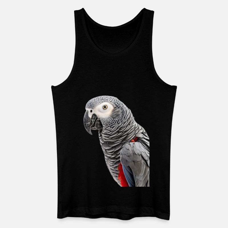 Afrikanisches Grau - Männer Bio Tank Top - Schwarz