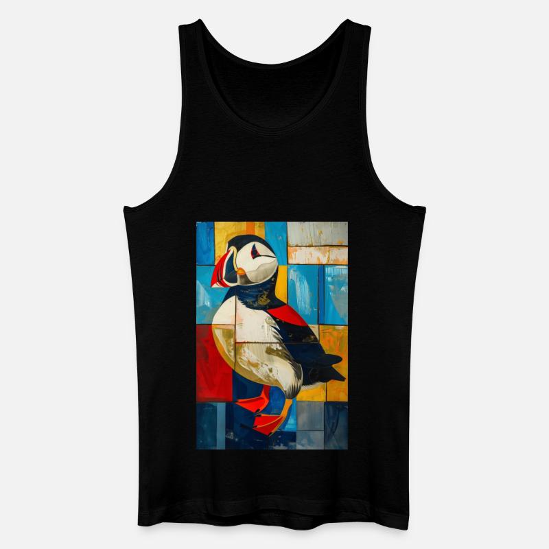 Papageitaucher - Männer Bio Tank Top - Schwarz
