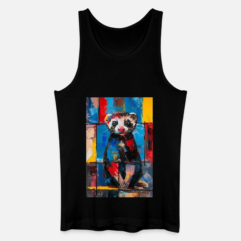 Frettchen - Männer Bio Tank Top - Schwarz