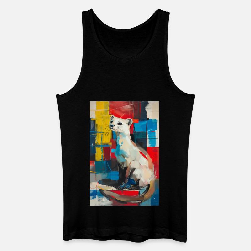 Hermelin - Männer Bio Tank Top - Schwarz