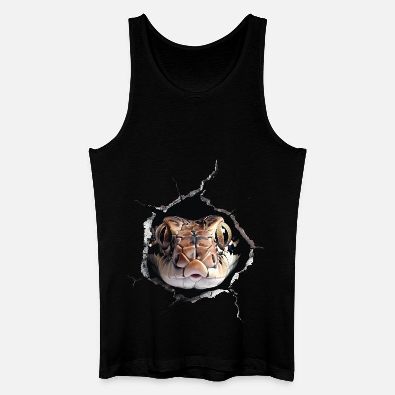 Schlange - Männer Bio Tank Top - Schwarz