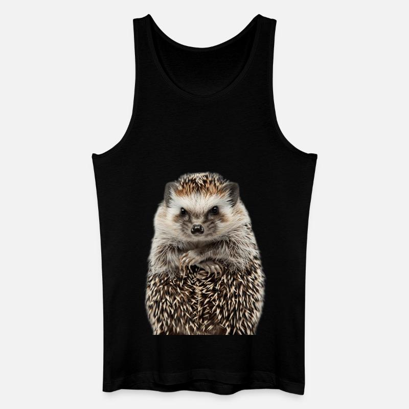 Igel - Männer Bio Tank Top - Schwarz