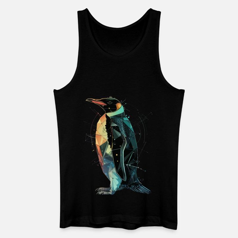Pinguin - Männer Bio Tank Top - Schwarz