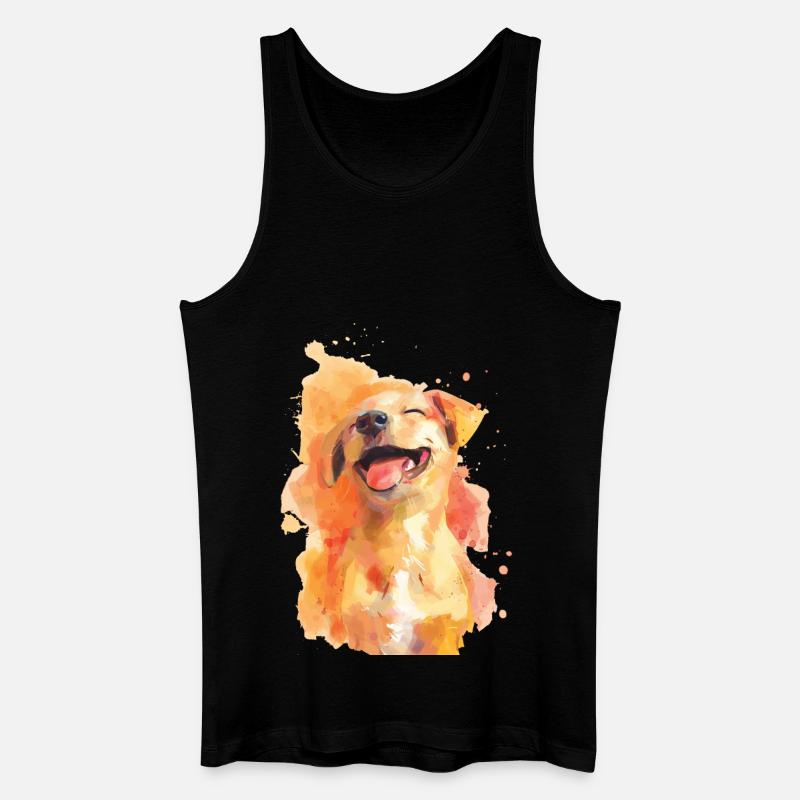 Hund - Männer Bio Tank Top - Schwarz