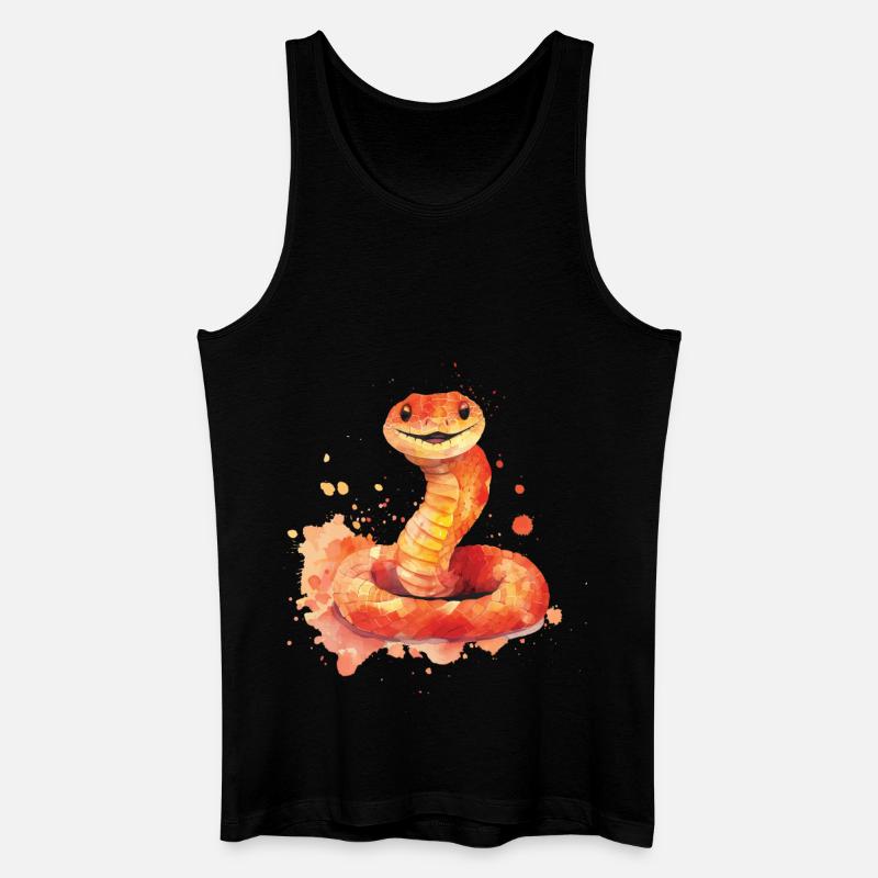 Schlange - Männer Bio Tank Top - Schwarz