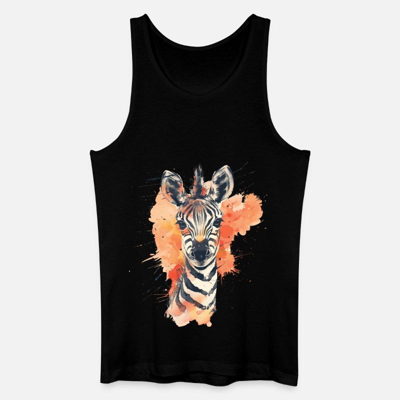 Zebra - Men’s Organic Tank Top - black