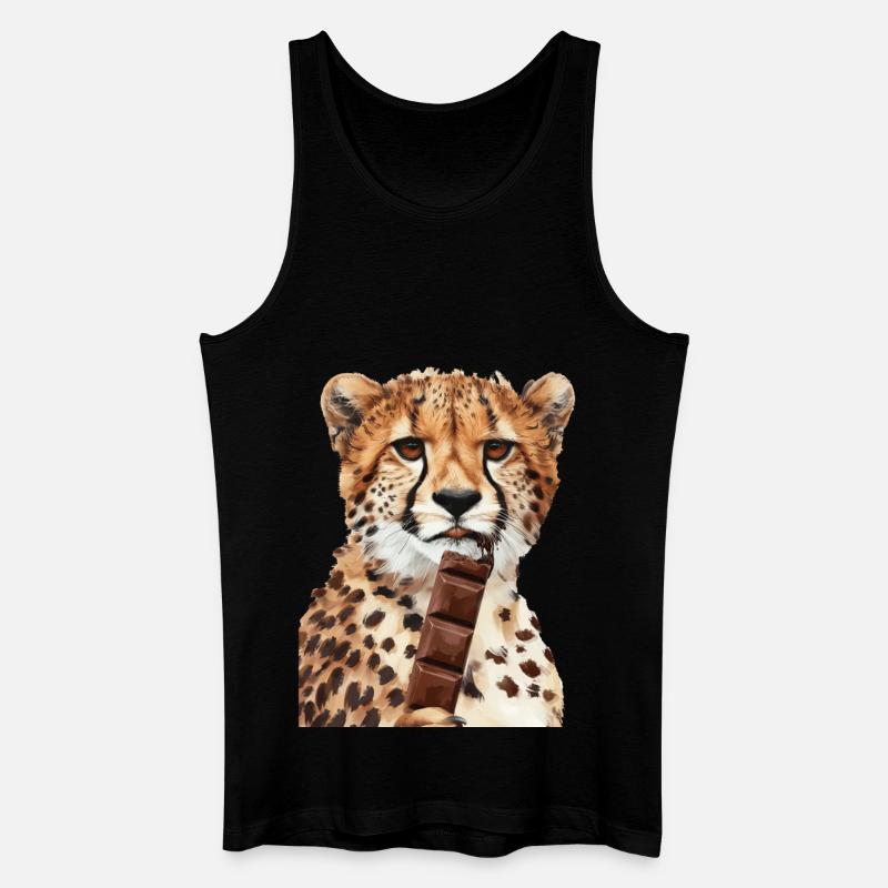 Gepard - Männer Bio Tank Top - Schwarz