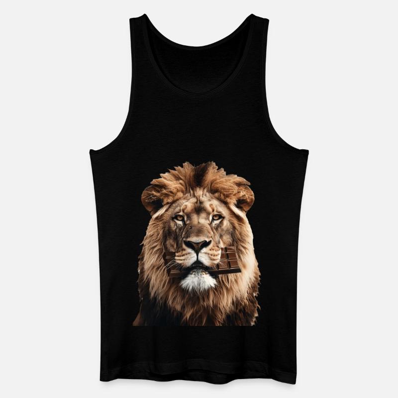 Löwe - Männer Bio Tank Top - Schwarz