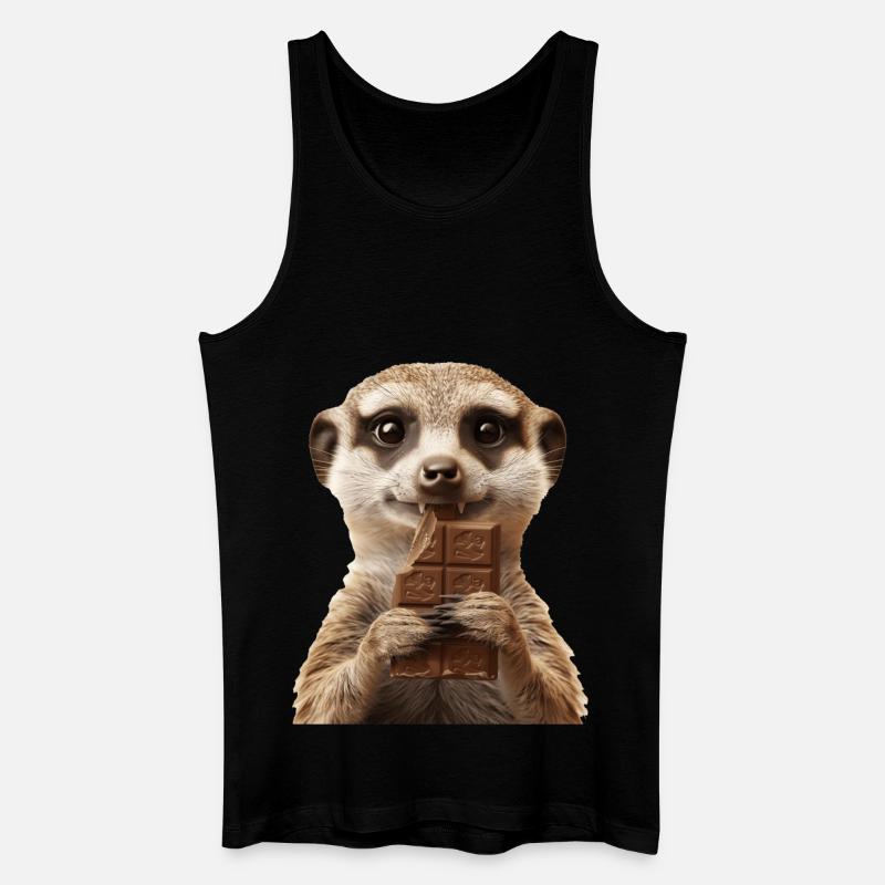 Erdmännchen - Männer Bio Tank Top - Schwarz