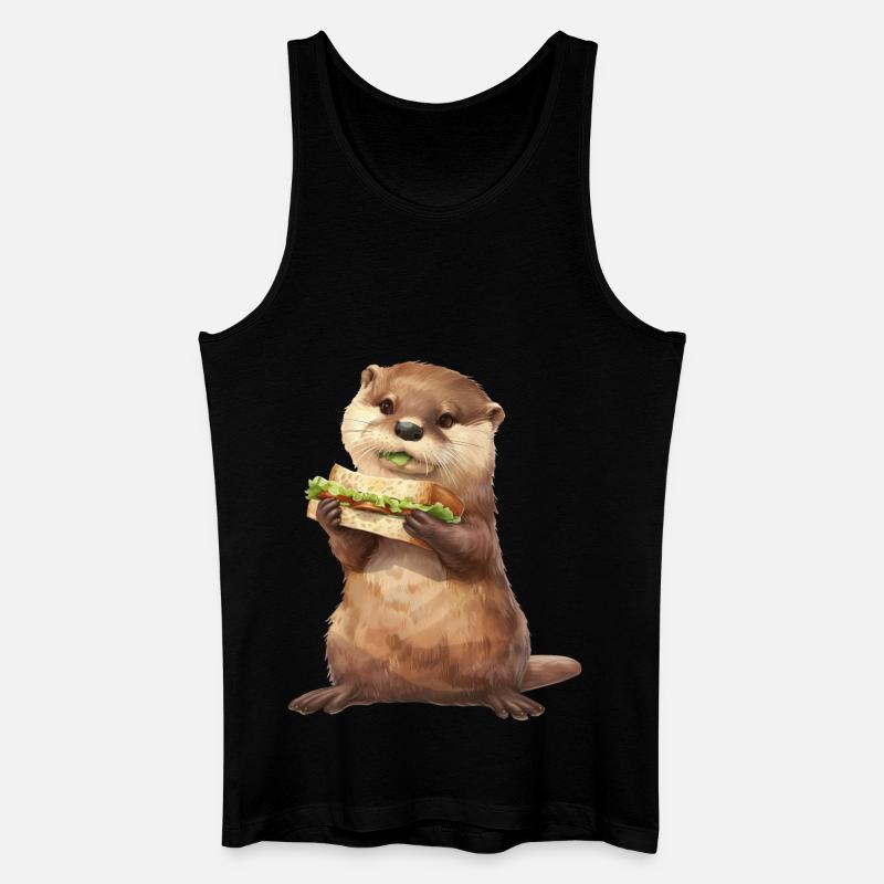 Otter - Männer Bio Tank Top - Schwarz