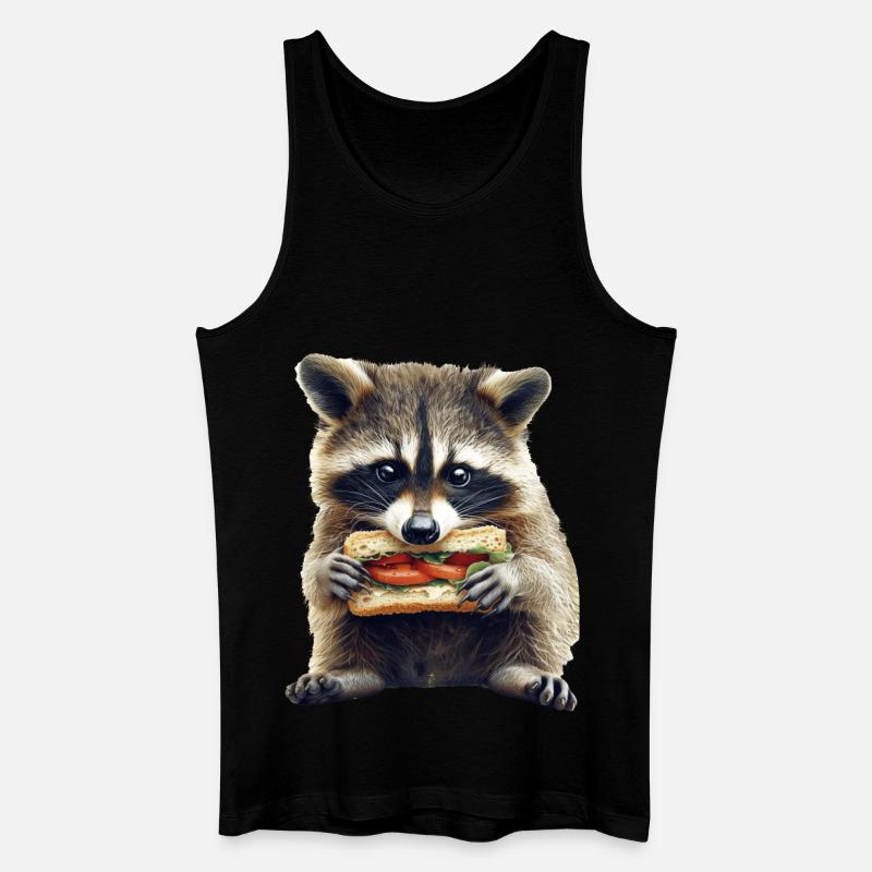 Waschbär - Männer Bio Tank Top - Schwarz
