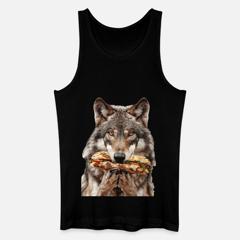 Wolf - Men’s Organic Tank Top - black