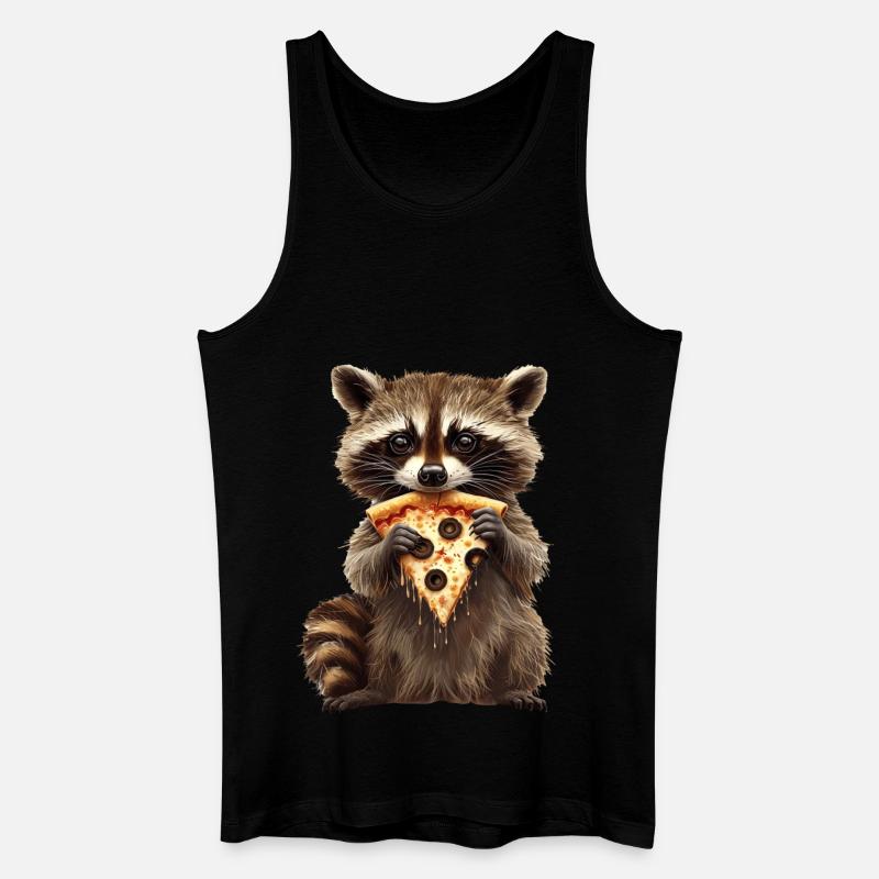 Waschbär - Männer Bio Tank Top - Schwarz