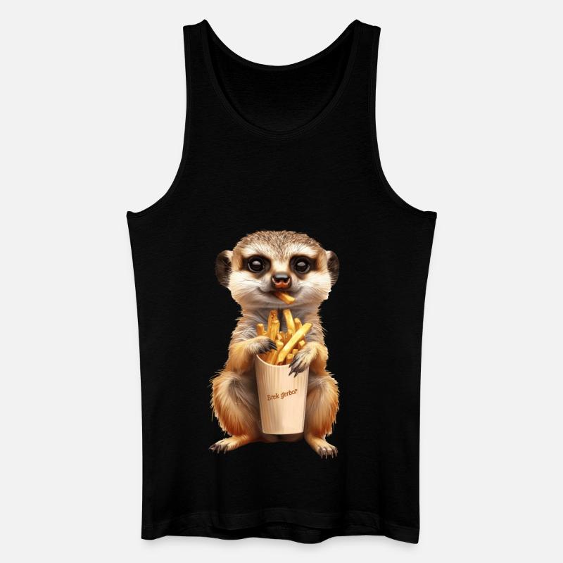 Erdmännchen - Männer Bio Tank Top - Schwarz