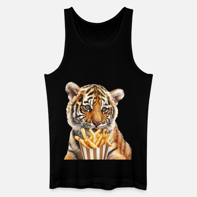 Tiger - Männer Bio Tank Top - Schwarz