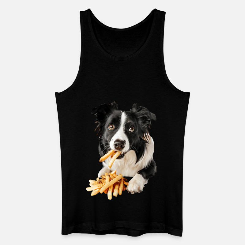 Border Collie - Männer Bio Tank Top - Schwarz