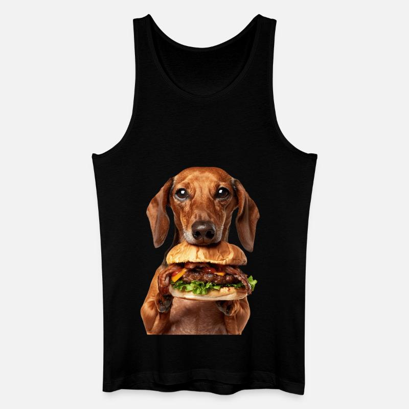 Dackel - Männer Bio Tank Top - Schwarz
